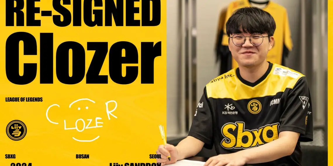 LCK : Clozer prolonge chez Liiv SANDBOX (off.)